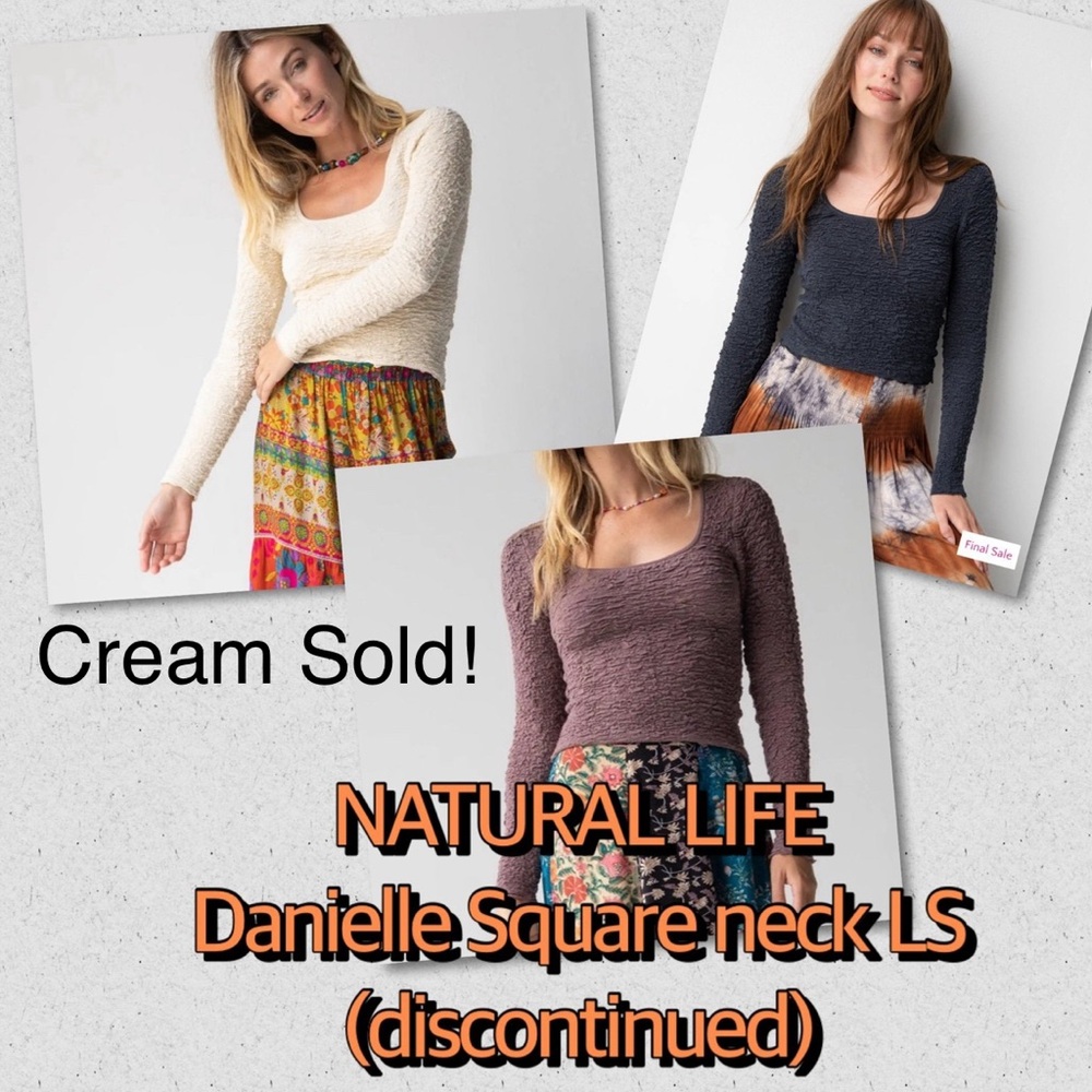Danielle Square Neck Top - Medium- 2 Colors Available (discontinued)